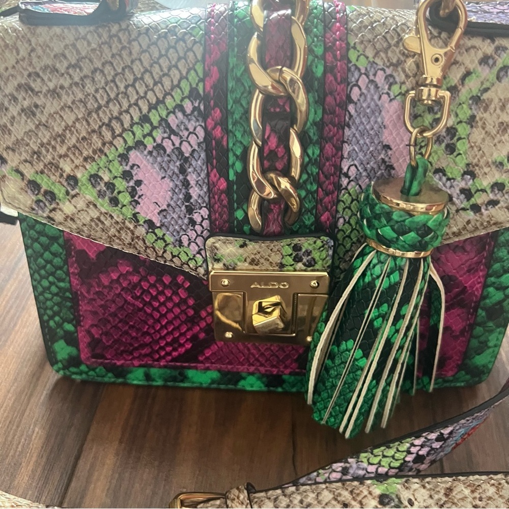 ALDO Martis Tassel Details Crossbody Bag – Snakeskin Print - Picture 5 of 10
